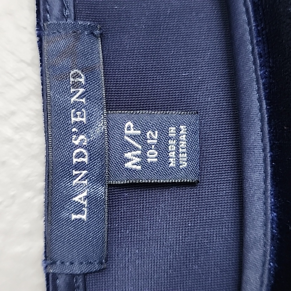 LANDS  END VELVET NAVY  DRESS/ M/P - Picture 5 of 14